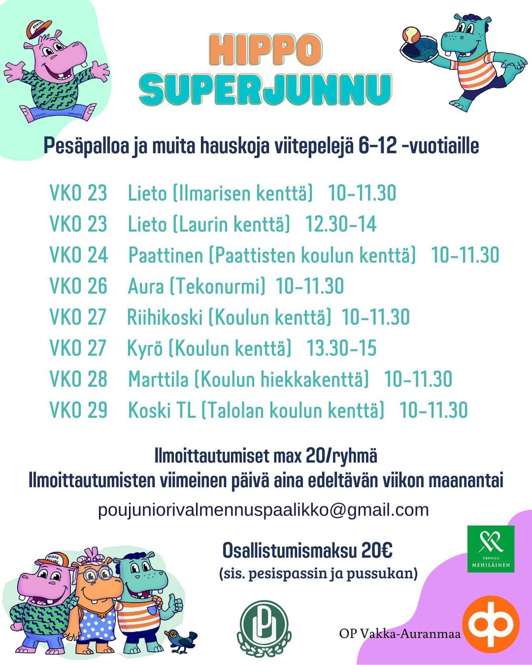 Hippo Superjunnu | Pesäpallo | Pöytyän Urheilijat